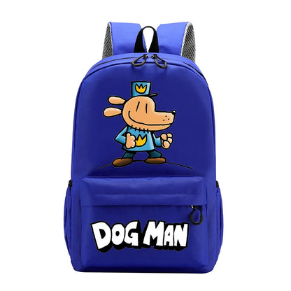 New Dog Man Kids Backpack — Large-Capacity Cartoon Schoolbag for Boys, Children’s School Supplies & Gifts