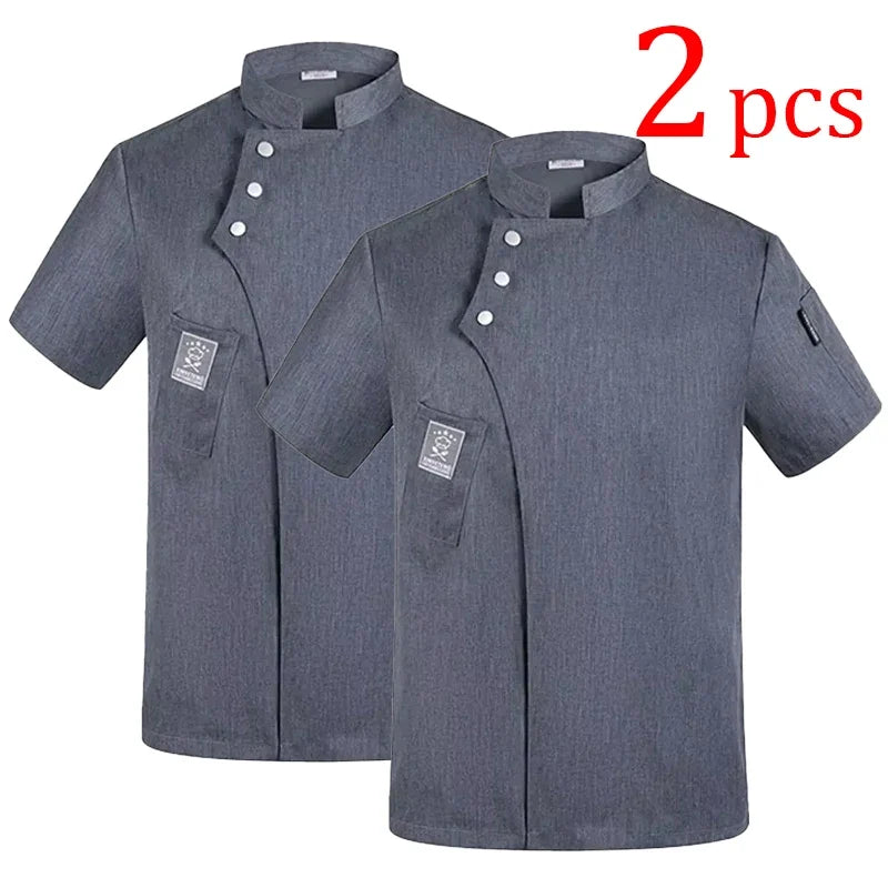 Catering Chef Work Shirt - Restaurant Kitchen Uniform T-Shirt for Cooks, Bakers & Hospitality Staff