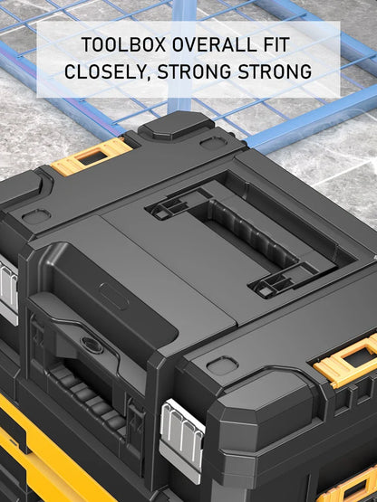 AIRAJ Stackable Modular Toolbox Set — Portable Combo ToolBox with Wheels for Space-Saving Storage & Easy Mobility