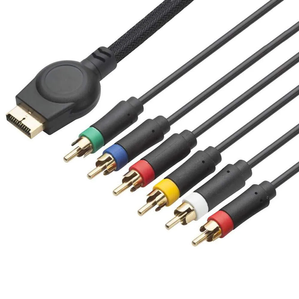 Sony PlayStation PS1/PS2/PS3 AV Cable 1.8M – Gold Plated YPbPr RCA Audio Video Cord for Game Console Connection