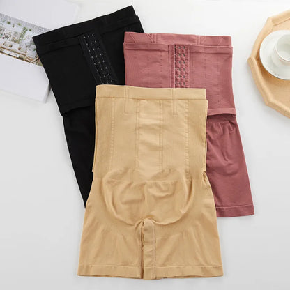 Women’s High Waist Firm Tummy Control Shapewear – Hook Body Shaper Shorts with Butt Lifter Slimming Fajas