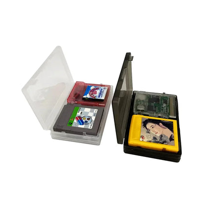 4-in-1 Game Card Case — Transparent Plastic Protective Storage Box for Game Boy Color, GBC & GB Game Cards