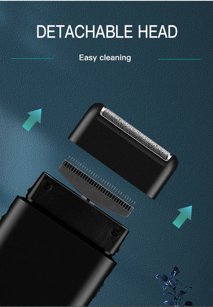 VGR V-390 Electric Shaver – Professional Beard Trimmer & Portable Mini Razor, USB Rechargeable 2-Blade Shaving for Men