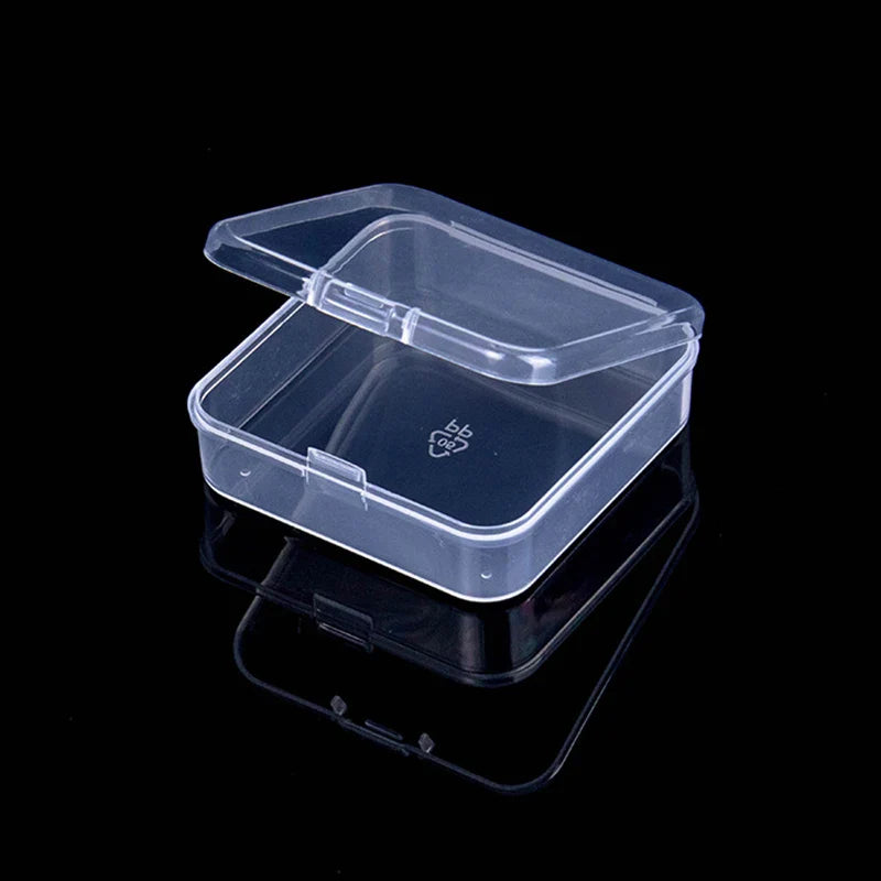Mini Rectangular Plastic Storage Box – Translucent, Dustproof Jewelry & Small Item Container