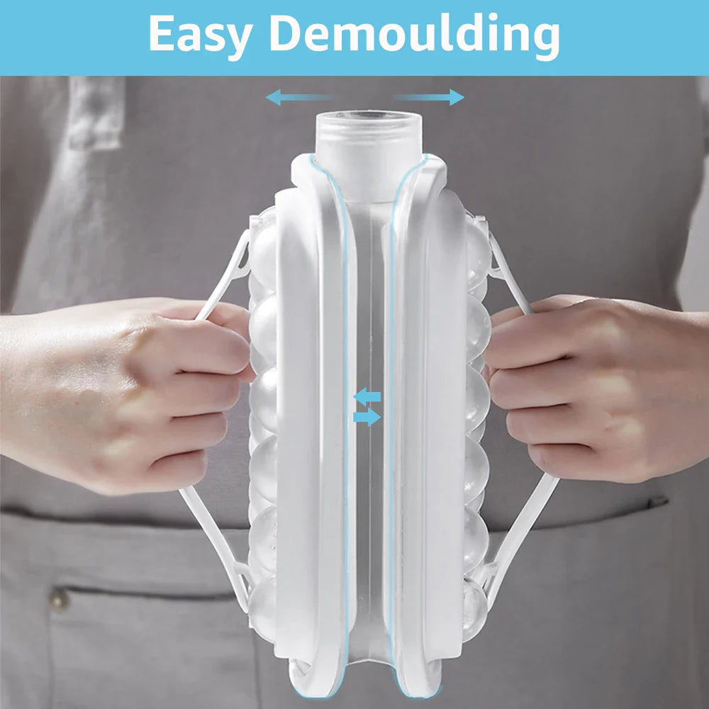 2-in-1 Silicone Ice Ball Maker Kettle - Creative Portable Ice Cube Mold and Ice Hockey Lattice Tool for Kitchen and Bar