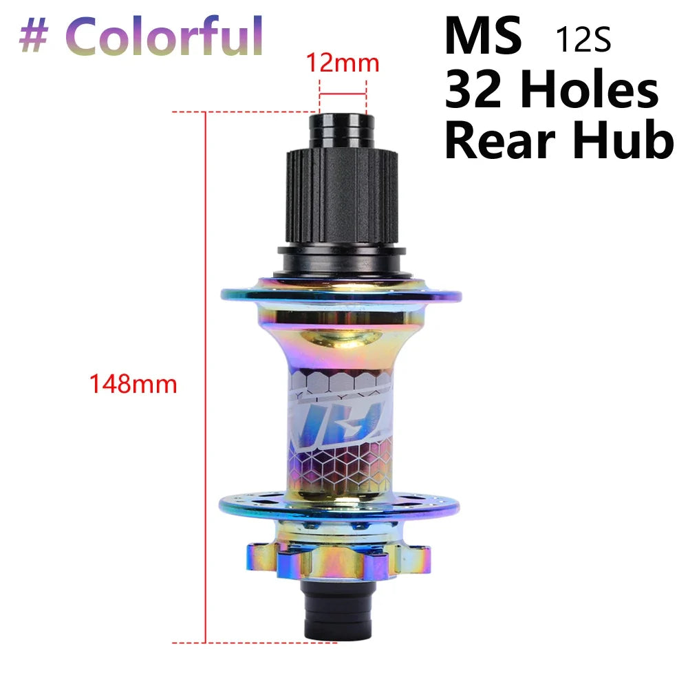 BOOST MTB Bicycle Hub - 148x12mm Aluminium Bike Hub 6 Pawls 120 Click HG XD Micro Spline 32H 8-12 Speed