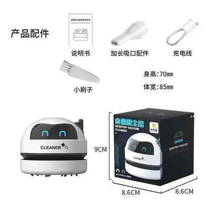 Mini Handheld USB Desk Vacuum Cleaner – Portable Table Sweeper for Home & Office Pencil Crumbs