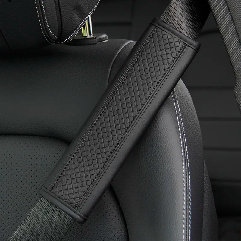 PU Leather Seat Belt Shoulder Cover - Breathable Safety Belt Padding for Car Accessories - Auto Interior Protection