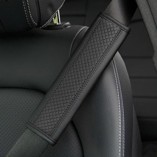PU Leather Seat Belt Shoulder Cover - Breathable Safety Belt Padding for Car Accessories - Auto Interior Protection