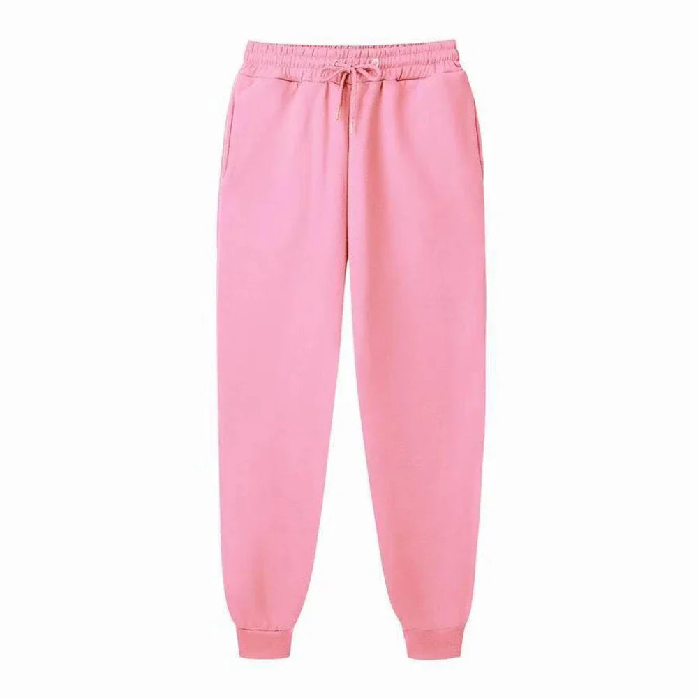 Men's Sweatpants - Spring Autumn Fleece Sport Pants with Drawstring & Pockets, Oversized Casual Trousers