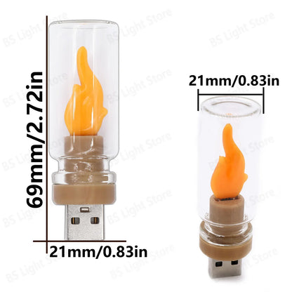 5V LED USB Edison Candle Light – Mini Decorative Night Lamp for Home & Holidays
