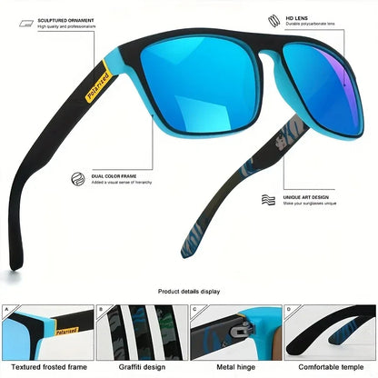 3PCS Polarized Square Sunglasses – Fashionable Outdoor Sports, Travel, Driving & Party Glasses for Men & Women