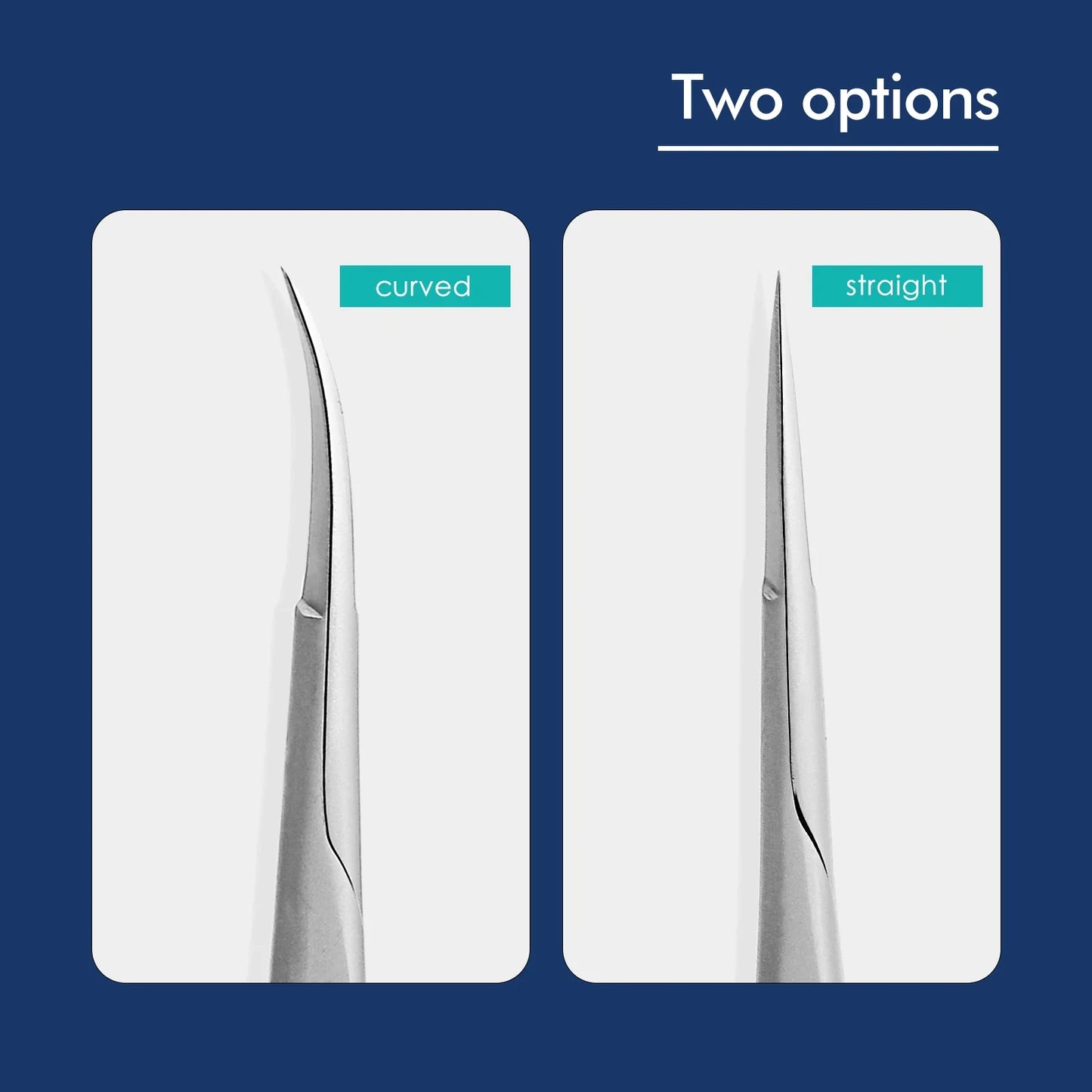 Stainless Steel Eyebrow Makeup Scissors – Curved & Straight Cuticle Trimmer Beauty Tool