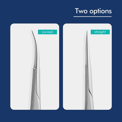 Stainless Steel Eyebrow Makeup Scissors – Curved & Straight Cuticle Trimmer Beauty Tool
