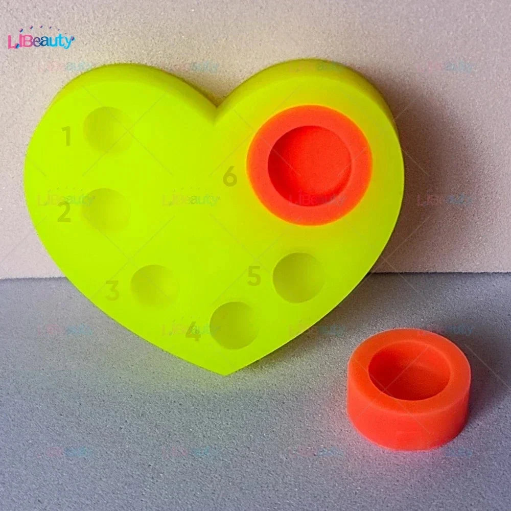 Libeauty Mini Silicone Palette – 6-Function Tray for Lash Lift, Tint, Brow Lamination & Eyelash Perm Makeup Tools