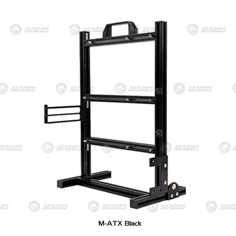 Aluminum Open Frame PC Case – Supports ITX/MATX/ATX Motherboards, Vertical Gaming Cabinet for DIY & Water Cooling Builds