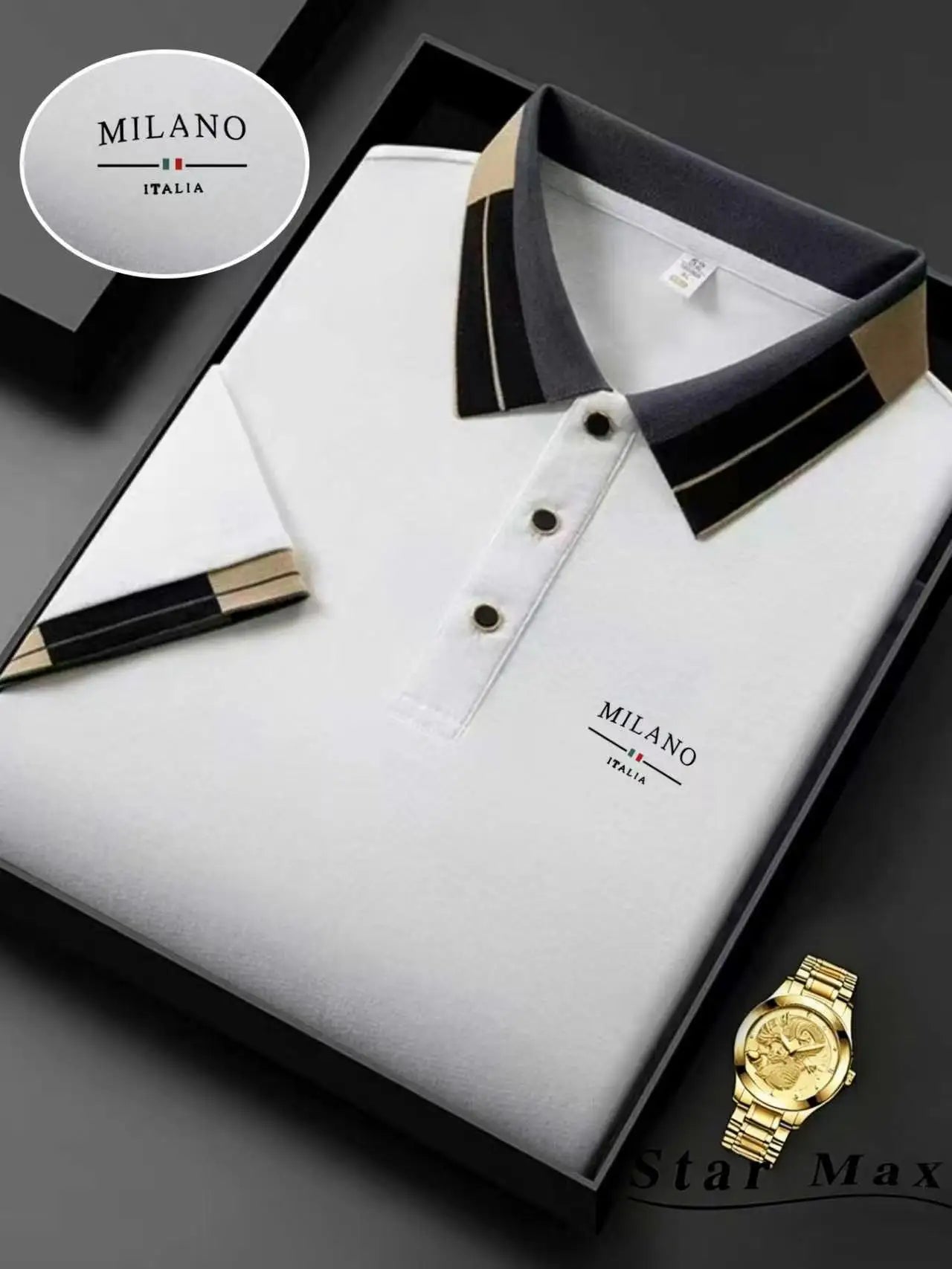 Men’s Luxury Horse Embroidered Polo Shirt - Milan Style Short Sleeve Casual Business Summer T-Shirt