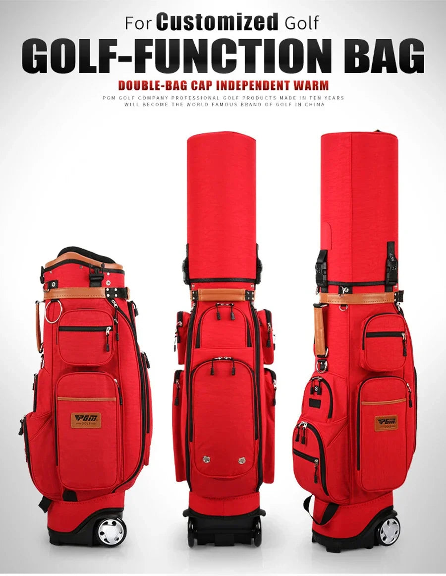 PGM Multi-Functional Golf Tug Ball Bag — Password Lock Checked Aviation Thermostatic Golf Bag QB038