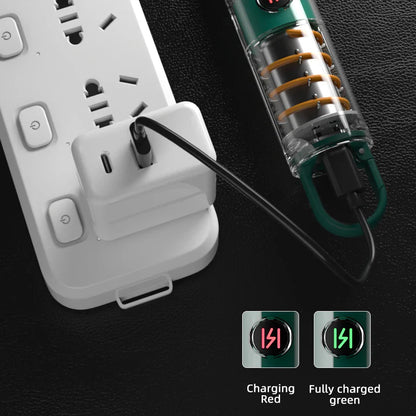 White Laser Flashlight: Internal 18650 Rechargeable Torch with 5 Modes, Zoom, and Hanging Hook - Perfect for Camping