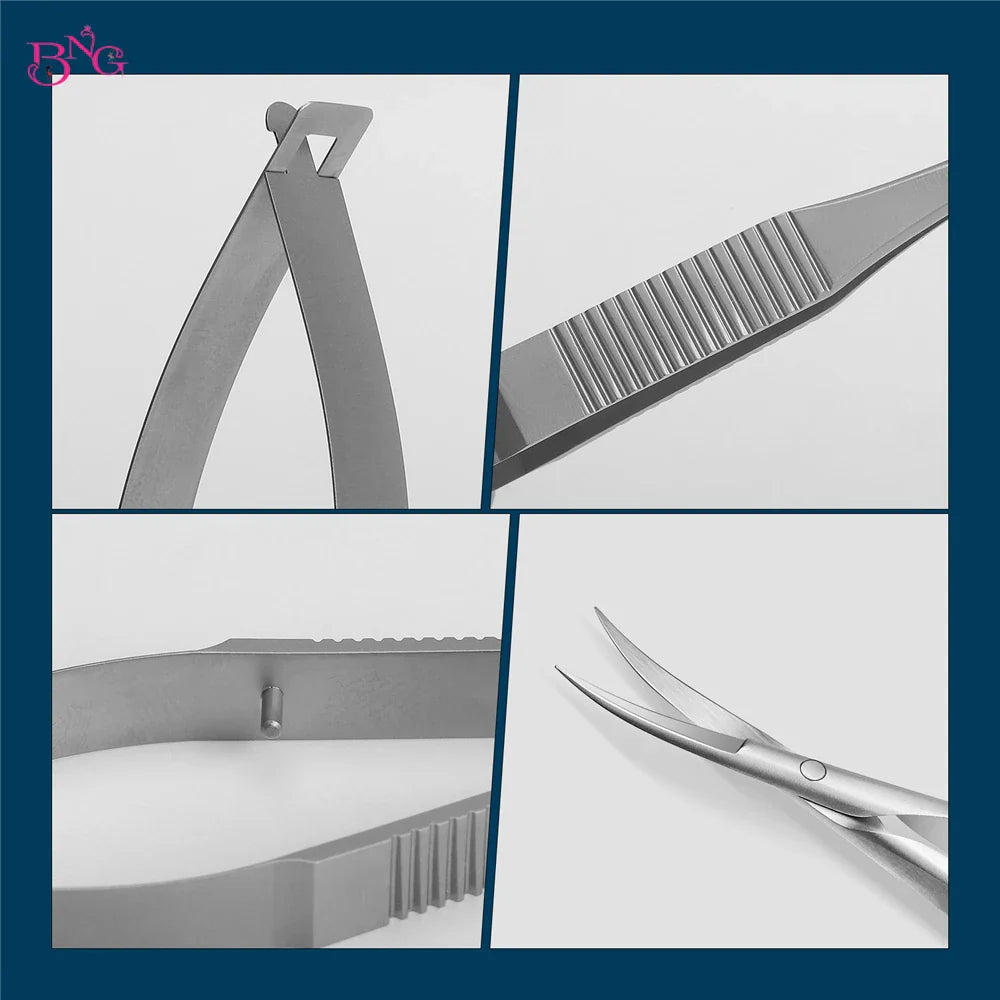 Stainless Steel Eyebrow Makeup Scissors – Curved & Straight Cuticle Trimmer Beauty Tool