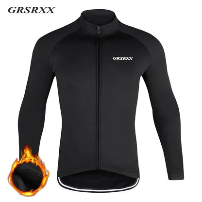 GRSRXX Thermal Winter Cycling Jacket – Unisex MTB Bike Coat & Sleeveless Long Sleeve Cycling Jersey