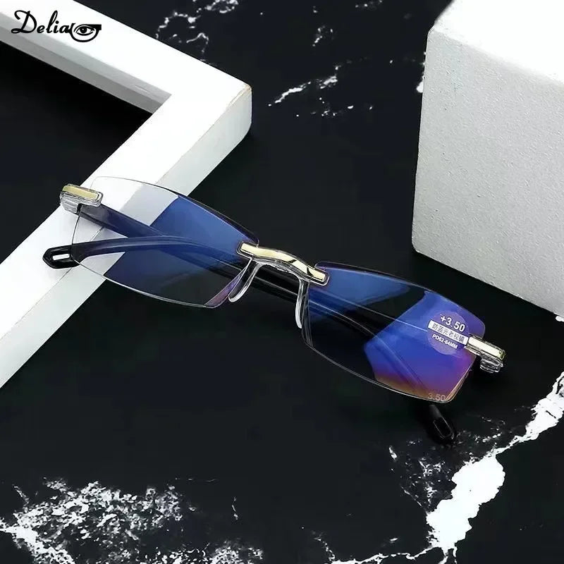 Elder Ultralight Reading Glasses – Retro HD Lens, Blue Light Blocking Eyewear for Men & Women, Classic Square Far-Sight Eyeglasses