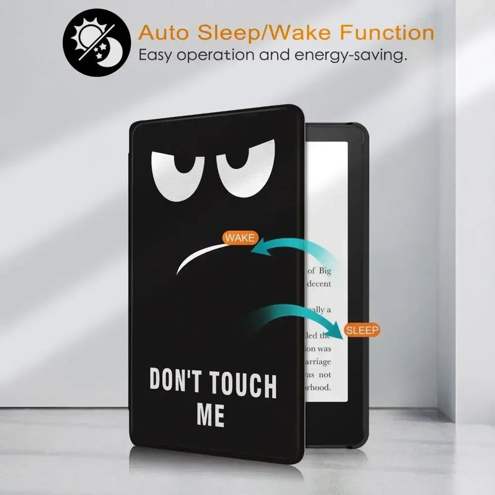 6" Kindle 11th Generation 2024 Case | PU Leather Ebook Cover with Hand Strap & Auto Wake Sleep