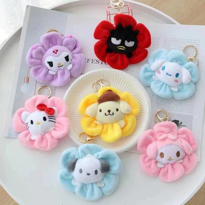 Sanrio Cartoon Plush Toys — Changeable Flower My Melody, Kuromi, Cinnamoroll, KT Cat & Purin Dog, Cute Anime Stuffed Doll