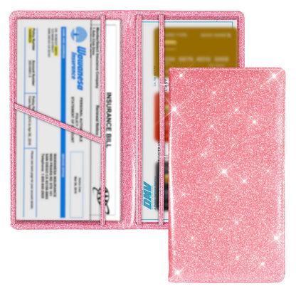 Car Registration & Insurance Card Holder — Vehicle License Document Organizer for Glove Box Compartment