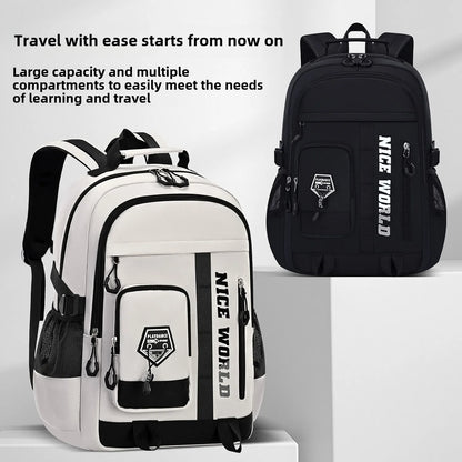 Cool Large Teenage School Backpack for Boys & Girls, Multi-Pocket Student Bookbag for Middle, High School & College