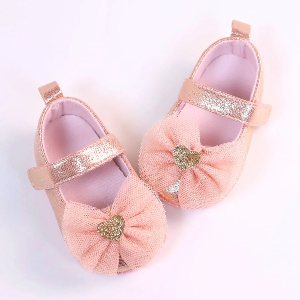 Baby First Walker Shoes - Breathable Non-Slip Princess Lace Shoes for Toddlers & Girls