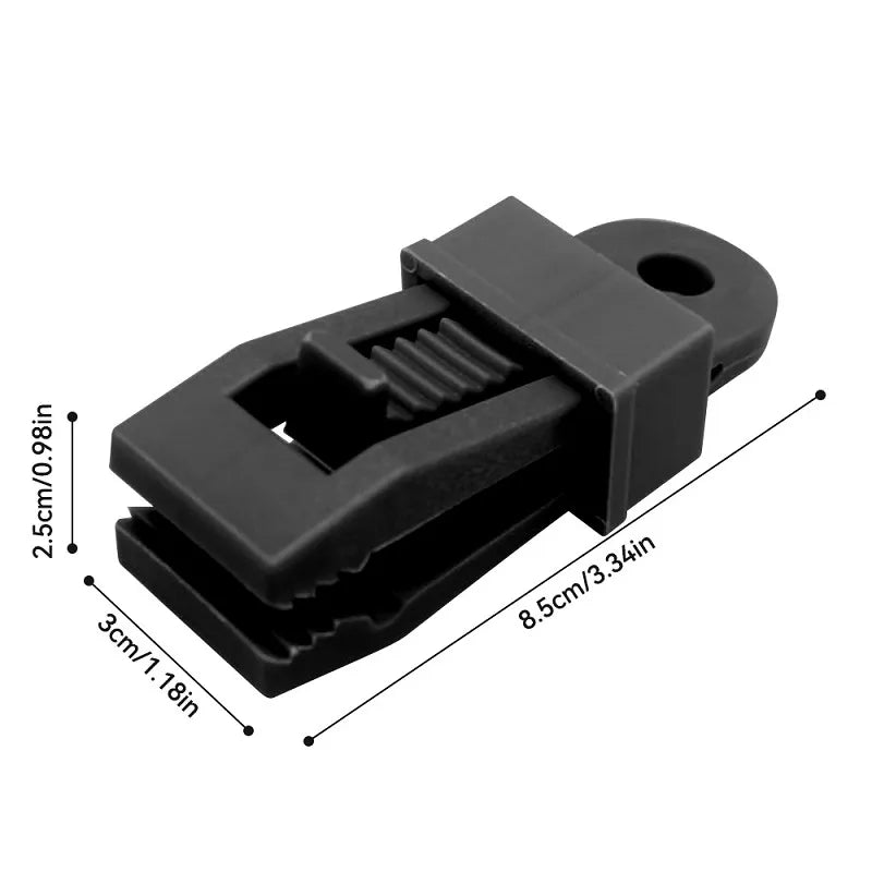 Adjustable Heavy Duty Lock Grip - Secure Tarp, Shade Cloth, Curtains, and More with Reusable Clamp for Windproof Camping Tent and Tarpaulin