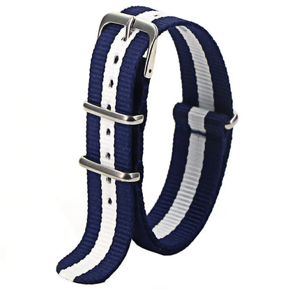 Nylon Watch Strap 16mm 18mm 20mm 22mm — Waterproof Army Sport Watch Band Replacement Belt