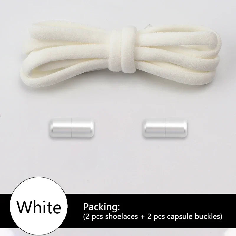 New Colorful Elastic No-Tie Shoelaces – Round Sneakers Laces for Kids & Adults