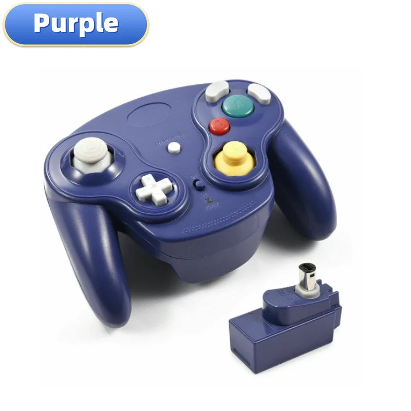 Wireless Gamepad Controller for GameCube – 2.4G Joystick with Adapter, 5 Colors