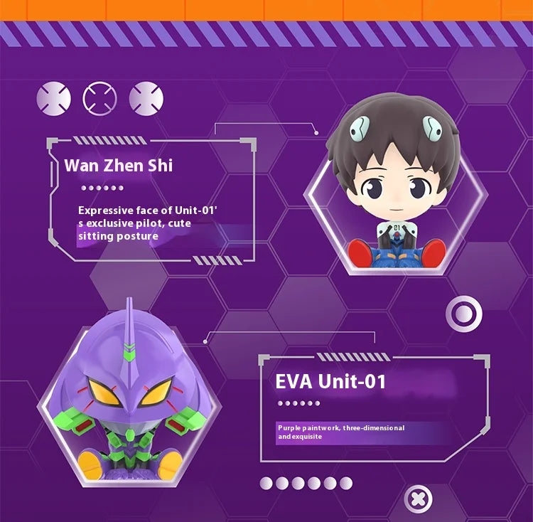 Evangelion Mini Sitting Series Blind Box – Anime Figure Collectible Decoration & Custom Gift