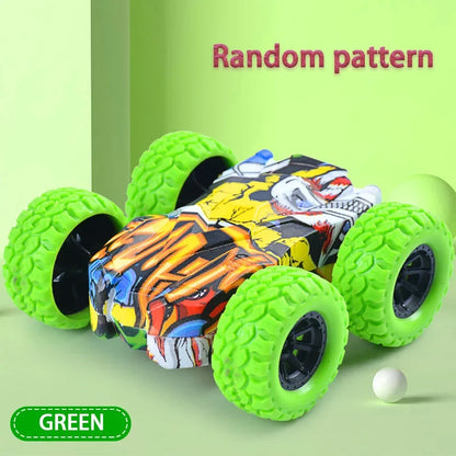 Kids Double-Sided Toy Car - Inertial Off-Road Vehicle with Anti-Collision Safety Design