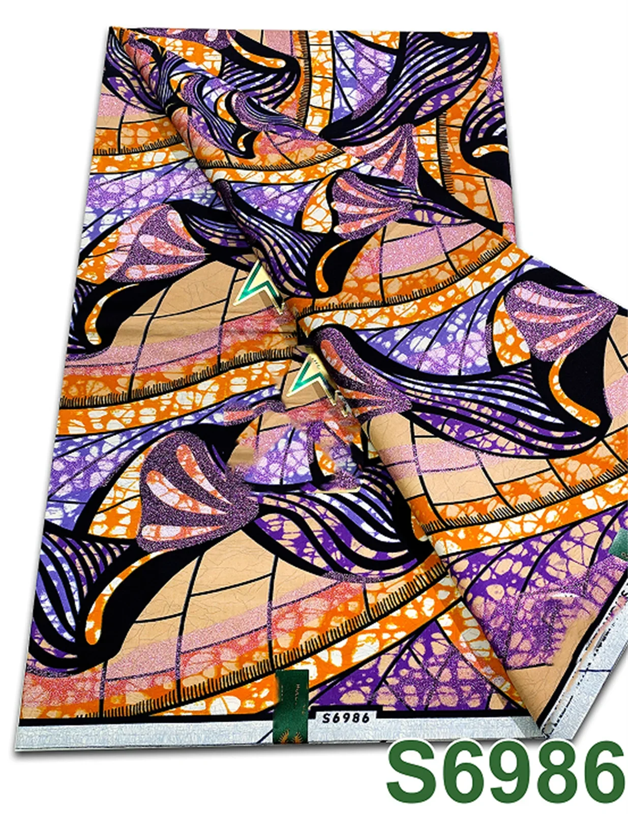 Original African Wax Print Fabric - 6 Yards 100% Cotton Nigerian Ankara Sewing Material