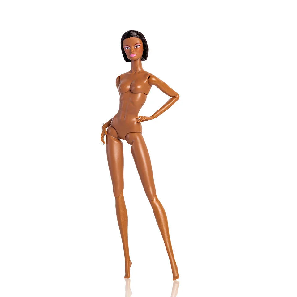 1/6 Supermodel Fashion Doll 32cm – Movable 12-Joint Short Hair Nude Doll Toy Gift