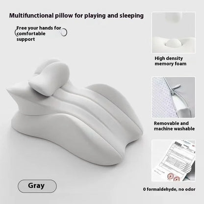 Multifunctional Bedside Reading & Lying Pillow — Prone Cushion for Sleeping, Phone Use, and Relaxation