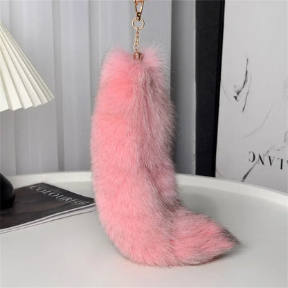Cute Fluffy Bunny Fur Keychain – Plush Pom Pom Bag Charm and Car Key Ring with Hair Bow