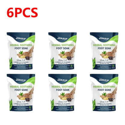 1-10 Bags Foot Bath Gel – Natural Herbal Foot Soak Beads for Detox, Dehumidification, Fatigue Relief & Leg Vein Repair