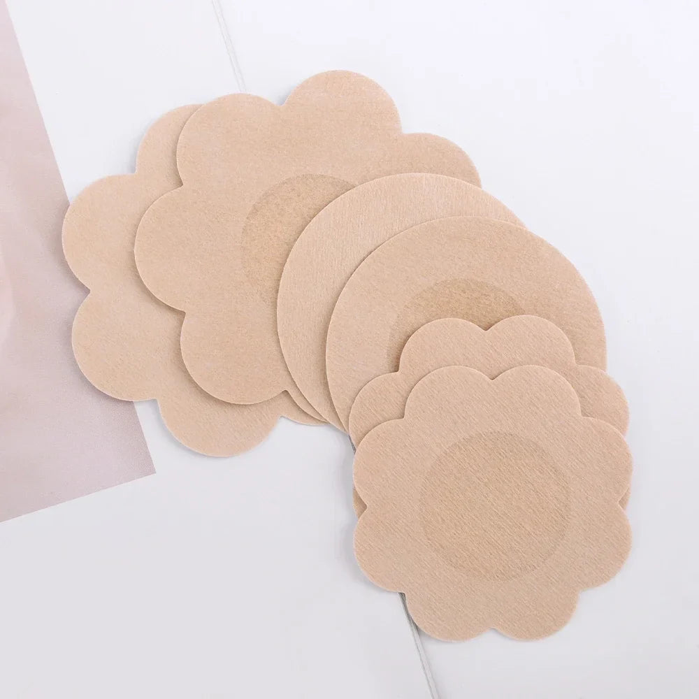10-200PCS Women’s Nipple Cover Stickers – Invisible Self-Adhesive Disposable Bra Pasties & Chest Lift Tape