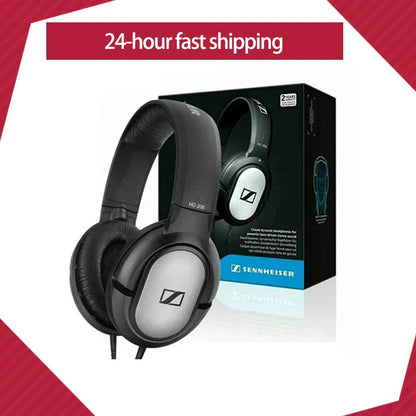 Sennheiser HD 206 Wired Headphones – Deep Bass Stereo Noise-Isolating Earphones for Sports & Gaming