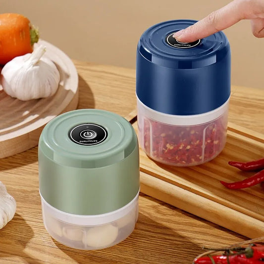 Electric Food Chopper: Mini Garlic Press and Meat Grinder - USB Powered Vegetable Chopper Masher Machine, Kitchen Gadgets