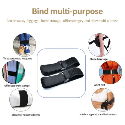Customizable Elastic Reverse Buckle Nylon Magic Band - Hook Loop Cable Ties, Hook Straps, Sticky Fastener Tape (2/5PCS)
