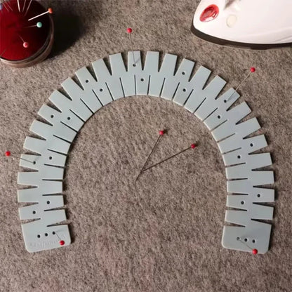 Silicone Hemmer Sewing Tool – Flexible Hem Ruler with Marking Holes for DIY Sewing & Crafting Gifts