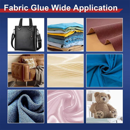 Fabric Glue Quick-Dry Adhesive — Clear Waterproof Strong Glue for DIY Cloth, Fiber, Jewelry, Crafts, and Leather Patching