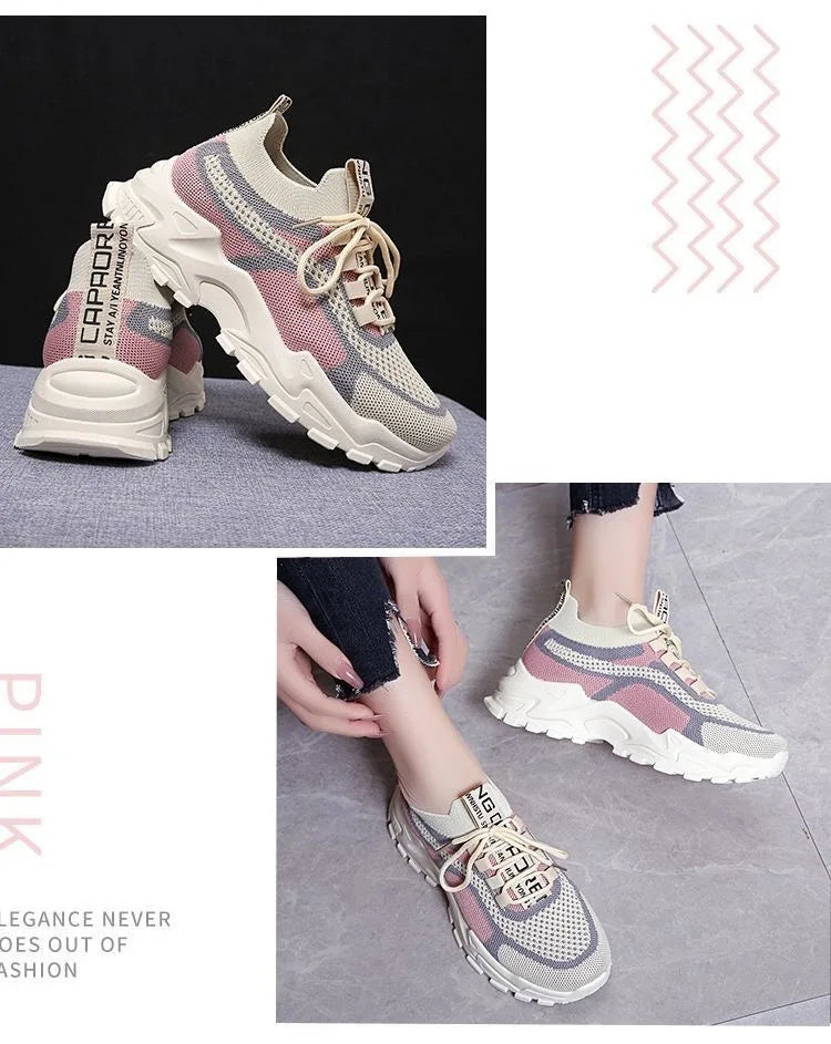 2024 Fashionable Women's Running Shoes – Korean-Style Breathable & Lightweight Sports Shoes for Ladies