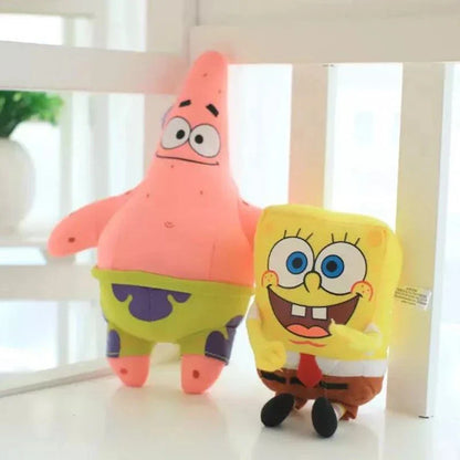 SpongeBob SquarePants Plush Doll - Kawaii Anime Stuffed Toy and Pillow, Creative Set for Wedding Gifts